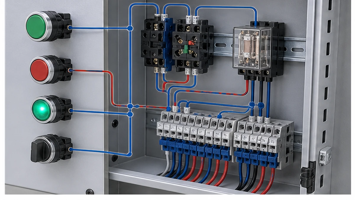 Push Button Switch Selection Guide for Industrial Control Panels application and wiring context