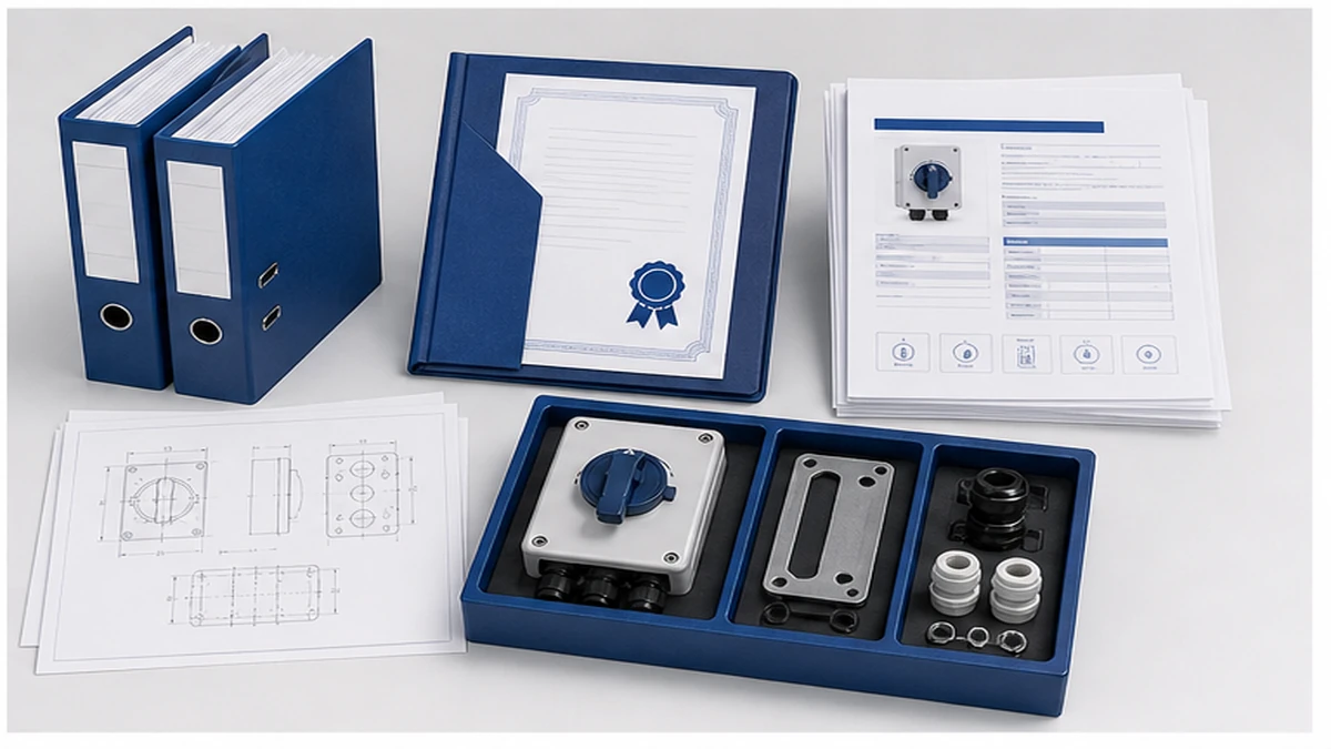 PV DC Isolator Manufacturer Documents: Ratings Drawings and Certificates procurement checklist