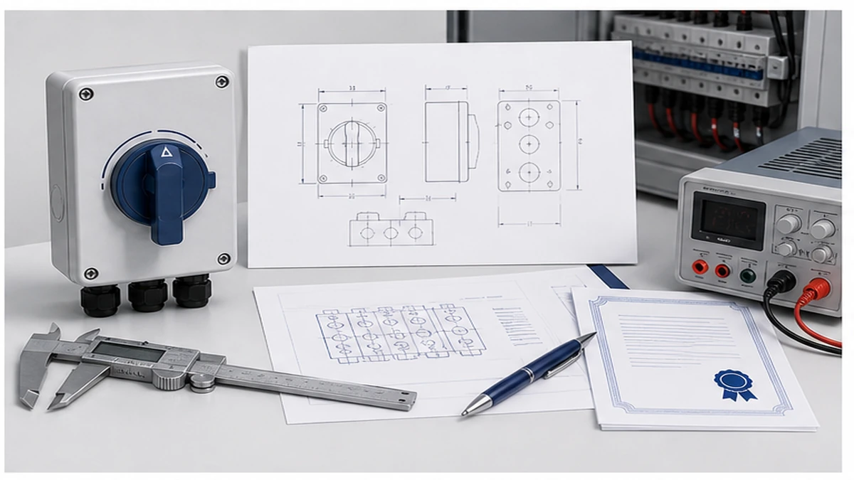 PV DC Isolator Manufacturer Documents: Ratings Drawings and Certificates selection checks