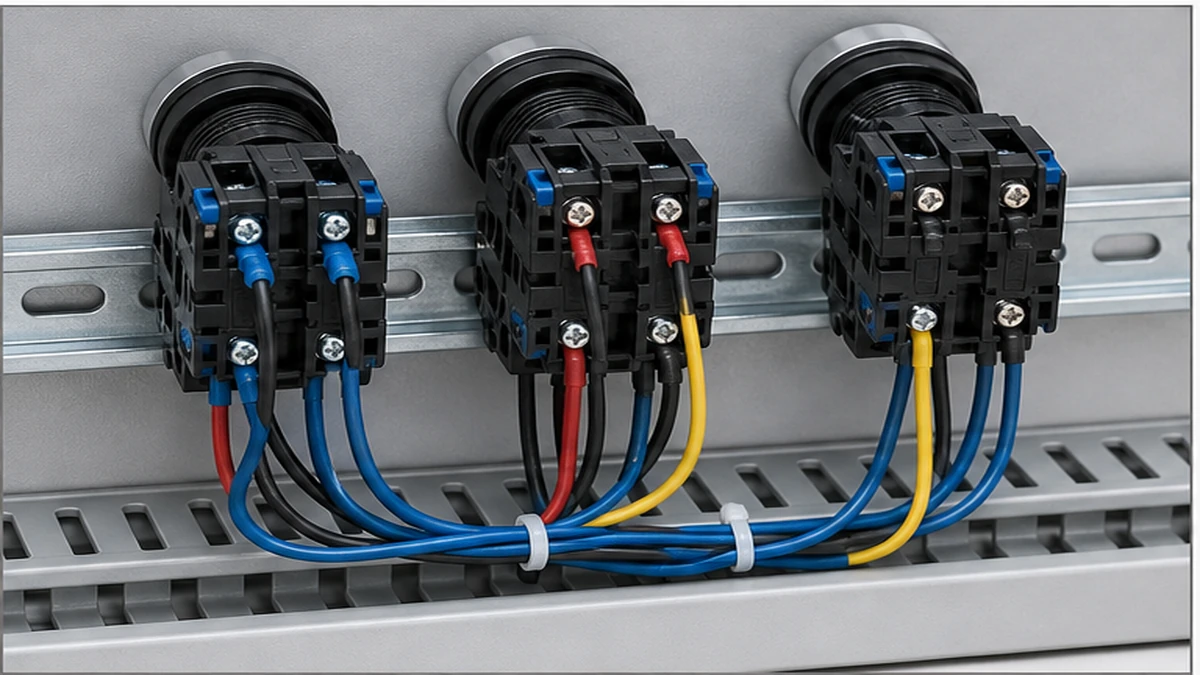 Selector Switch Applications in Machine Control and Operator Interfaces application and wiring context