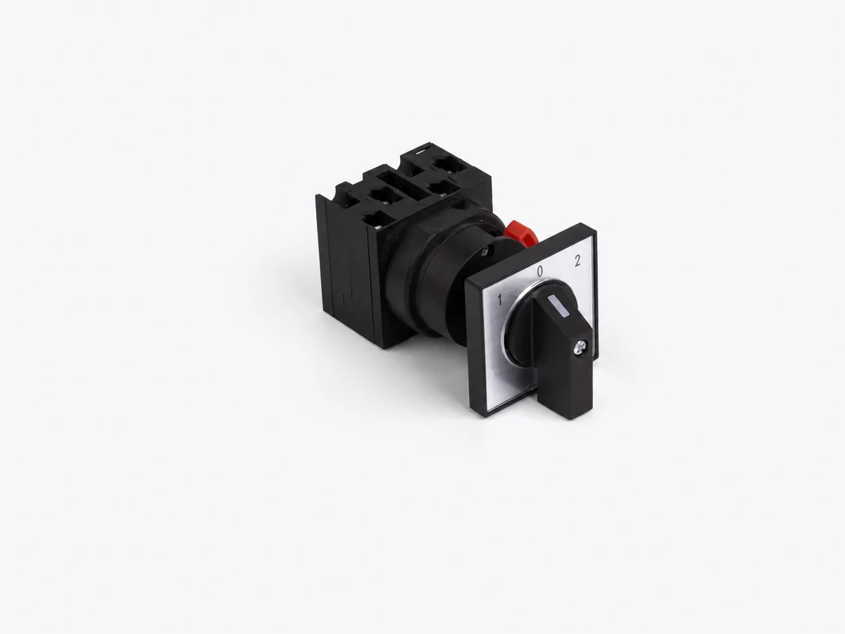 Shieldhz LW42 single-hole mounting rotary cam switch on unified white studio background