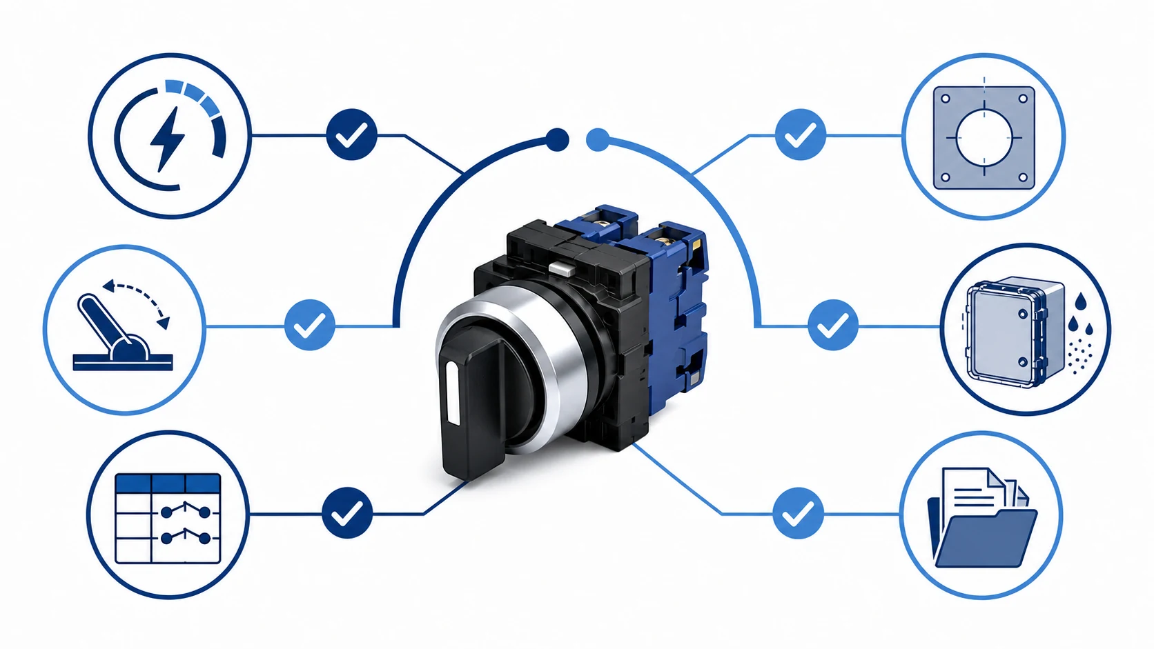 Panel builder selector switch selection checklist