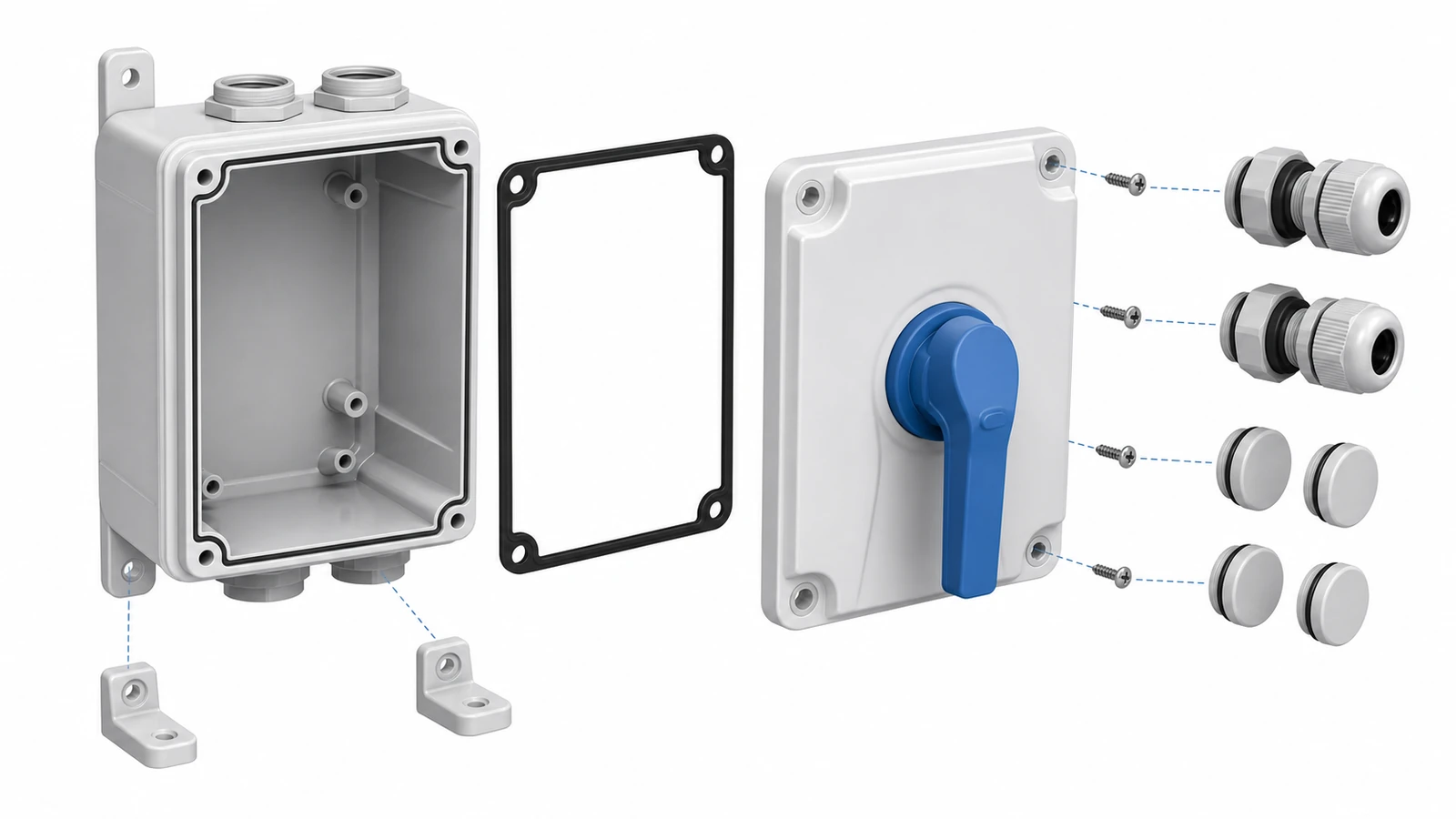 Outdoor isolator enclosure and cable-entry selection checks