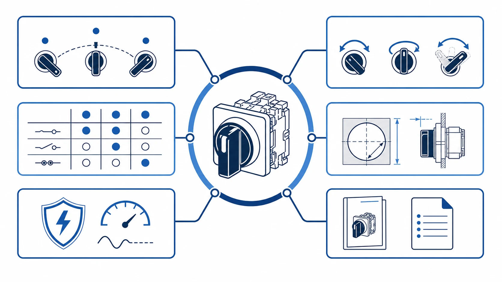 Selector switch drawing and panel-marking verification checklist