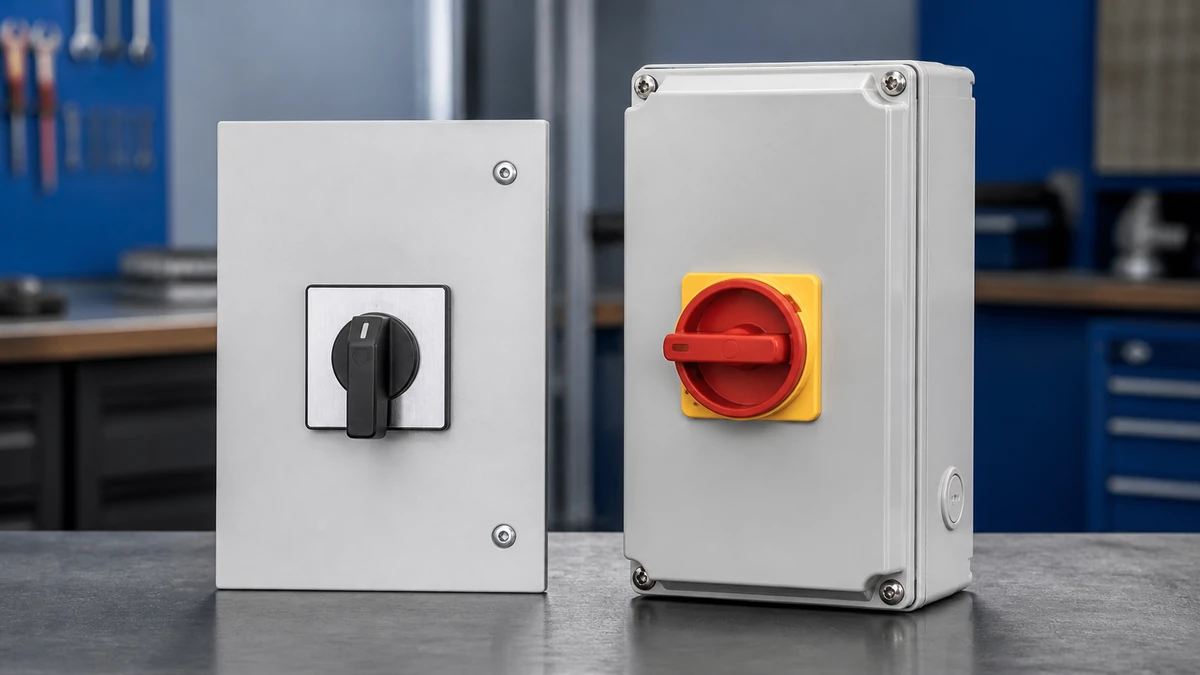 Unbranded rotary cam switch sample reviewed in an industrial engineering environment