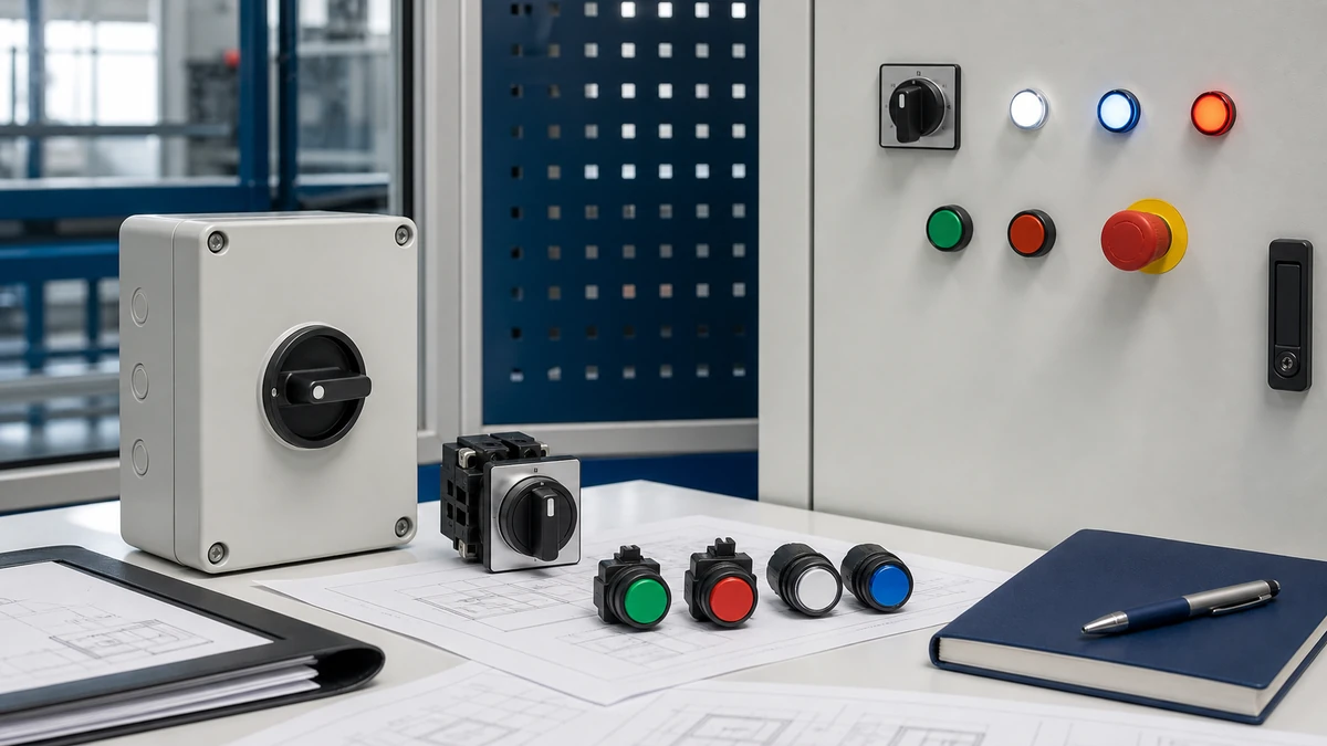 Unbranded industrial control component portfolio used in a realistic industrial application context