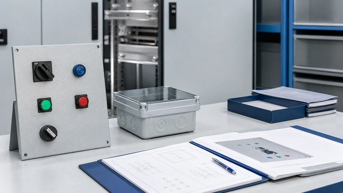 Unbranded industrial control component portfolio used in a realistic industrial application context