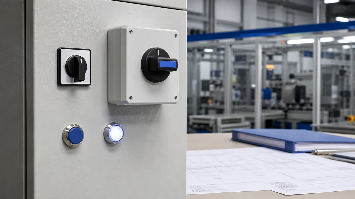 Unbranded industrial control component portfolio used in a realistic industrial application context