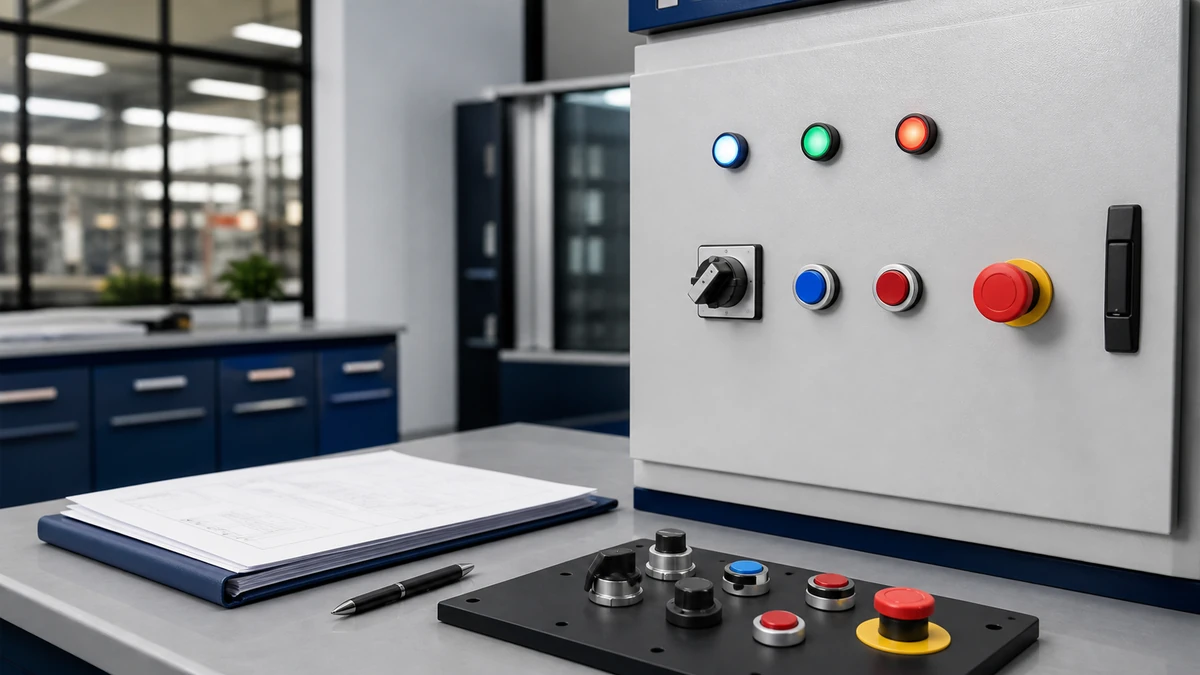 Unbranded industrial control component portfolio used in a realistic industrial application context