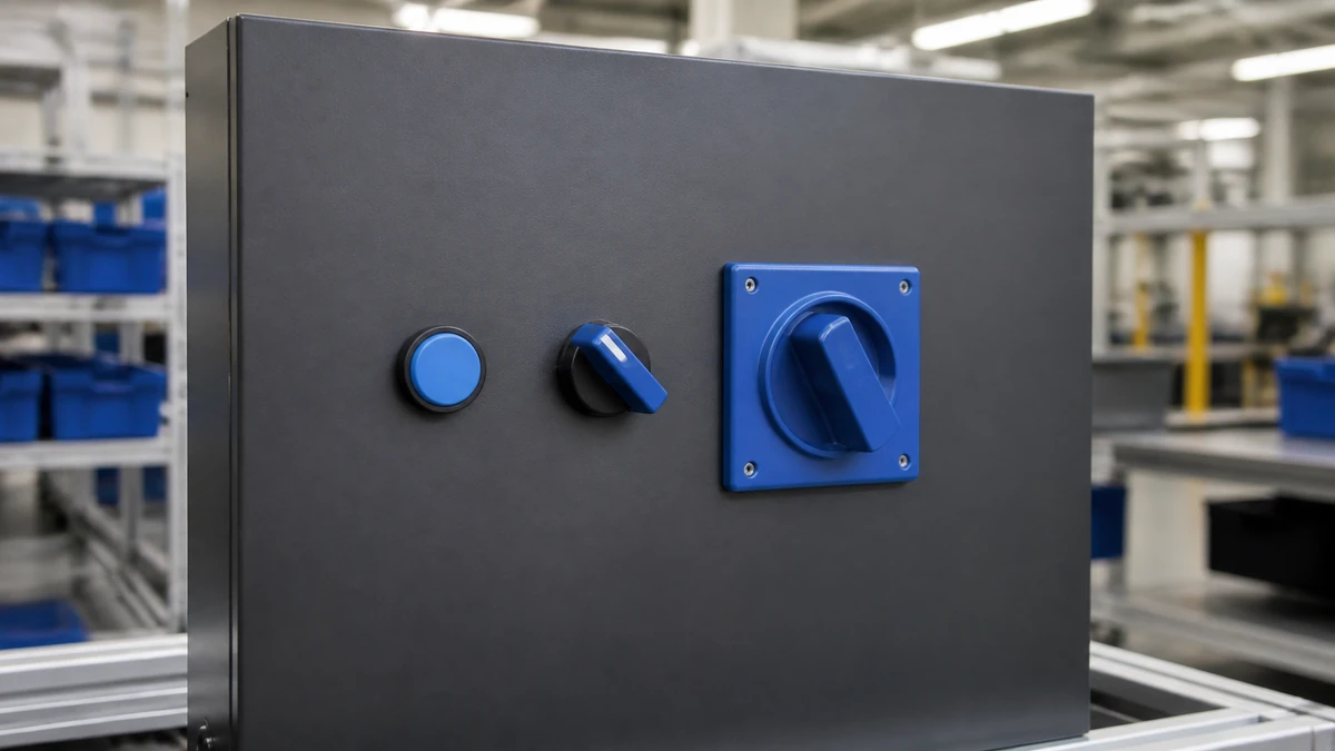 Unbranded industrial control component portfolio used in a realistic industrial application context