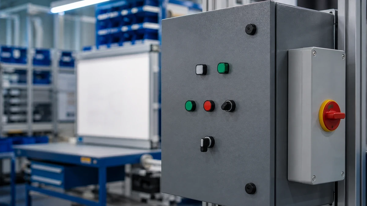 Unbranded industrial control component portfolio used in a realistic industrial application context