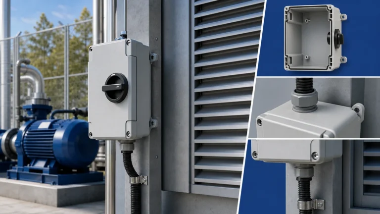 SH30 Weatherproof Isolator Switch Box Basics for 20A to 125A Loads - product environment